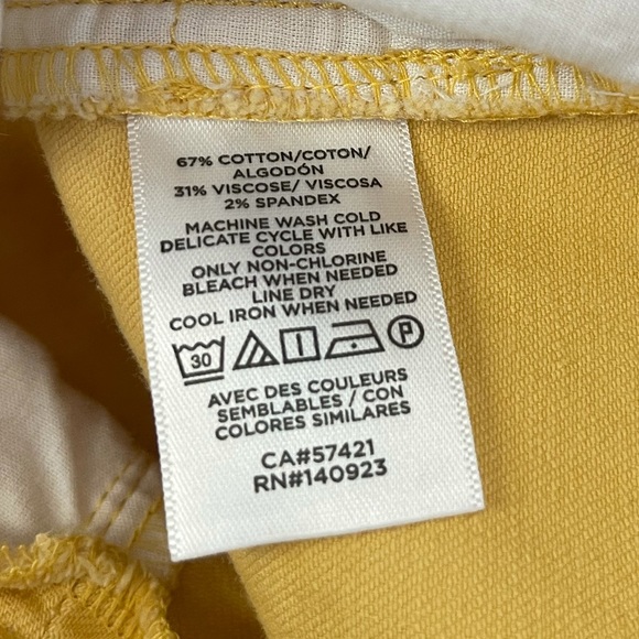 Loft high straight mustard jeans size 18 - Picture 8 of 9